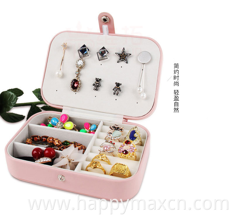 Wholesale Fancy Custom Wedding Packaging Small Gift Box Recycle Jewelry Packaging Design pu jewelry box